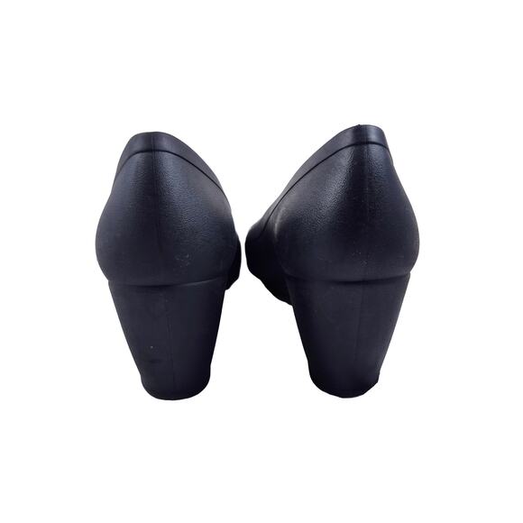 Crocs Lina Slip On Wedge Pump Women's Size 10 Black Dual Comfort Heel Work Shoes - Picture 6 of 7